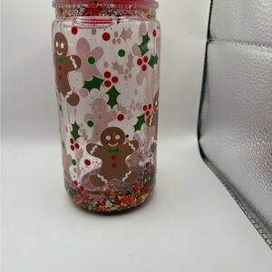 22E - Gingerbread snowglobe tumbler- 16 ounce